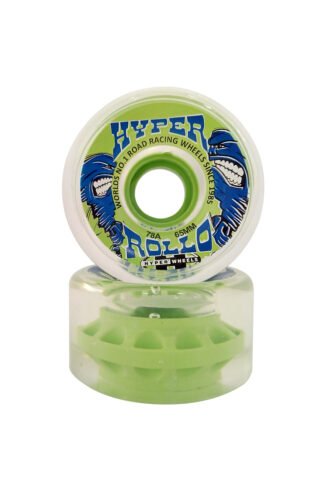 Road Racing Hyper Rollo Clear Green Quad Wheels