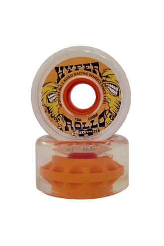 Road Racing Hyper Rollo Clear Orange Quad Wheels