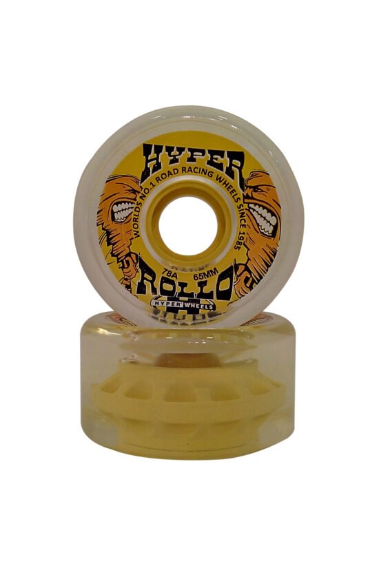 Road Racing Hyper Rollo Yellow Clear Quad Wheels