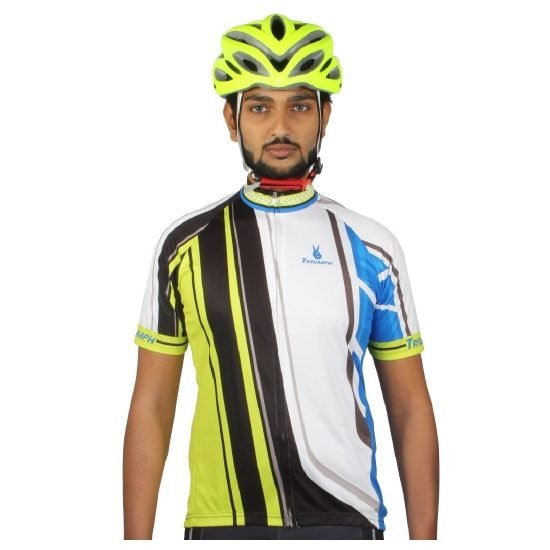 Men’s Shorts Sleeve Cycling Jersey Tops Bike Clothing Biking Shirt with 3 Pockets