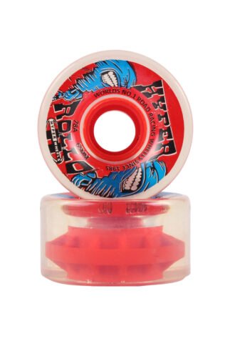 Road Racing Hyper Rollo Clear Red Quad Wheels