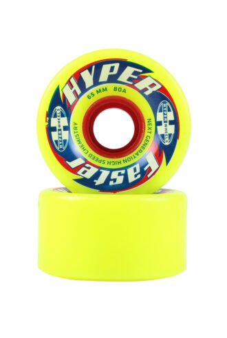 Hyper Faster 65 mm Quad Skate Wheels (Yellow)