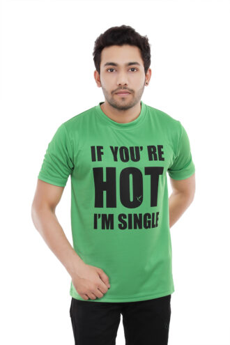 Green Printed Casual Wear Tshirt