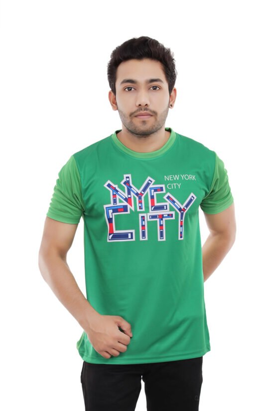 Green Sublimated Casual Wear Tshirt