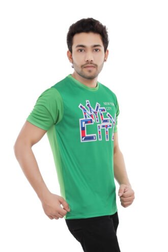 Green Sublimated Casual Wear Tshirt