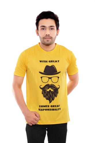 Yellow Sublimation Casual Tshirt