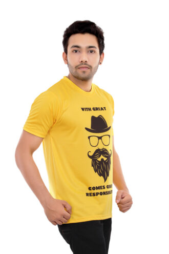 Yellow Sublimation Casual Tshirt