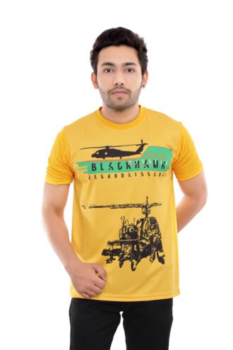 Yellow Casual Sublimated Tees