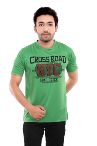 Green Casual Tshirt With Unique Design