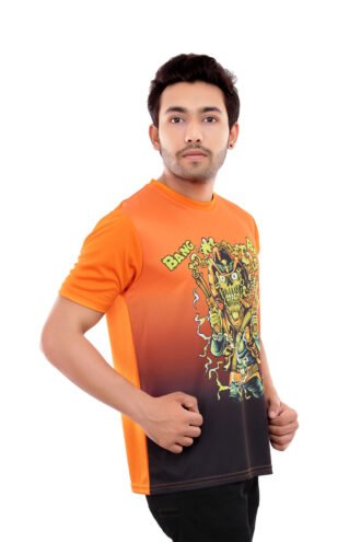 Sublimated Orange Casual Tshirt