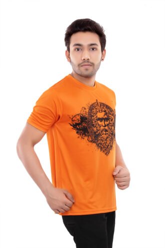 Orange Casual Wear Tshirt