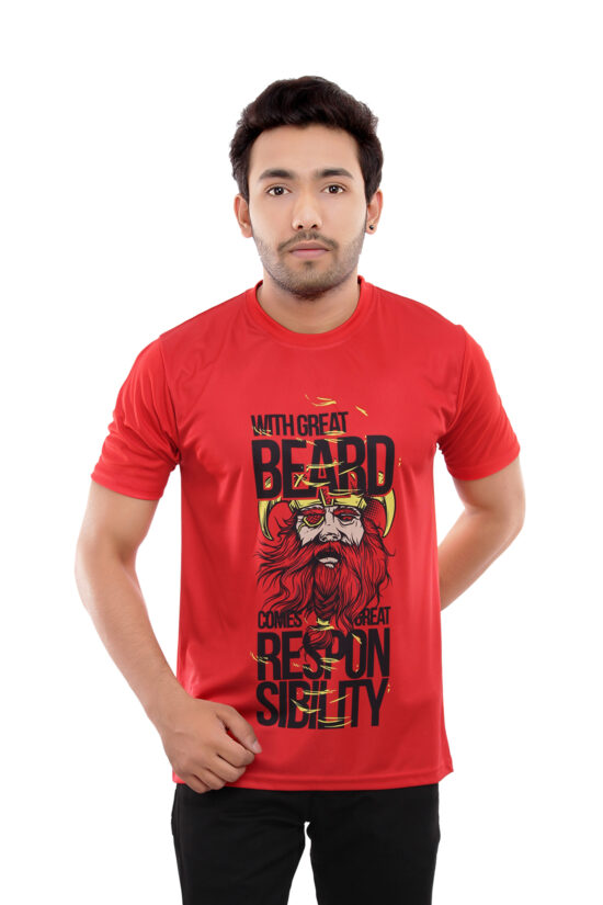 Designer Red Casual Wear Tshirt