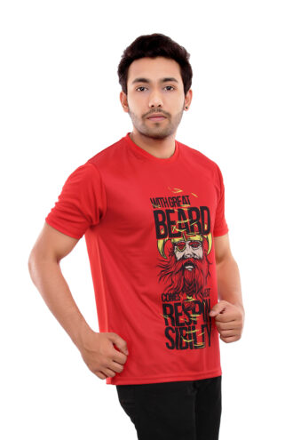 Designer Red Casual Wear Tshirt