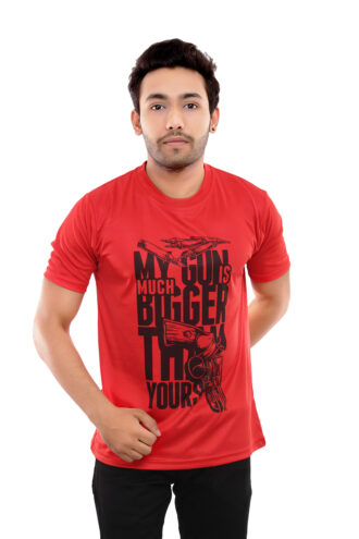 Sublimated Red Casual Wear Tshirt