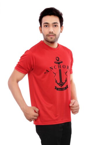 Dri-Fit Red Casual Wear Tshirt