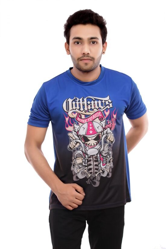 Blue Designer Casual Wear Tshirt