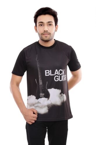 Black Casual Wear Compressed Tshirt