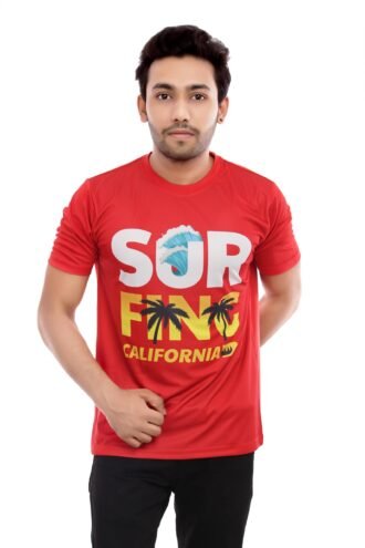 Red Casual Wear Tees