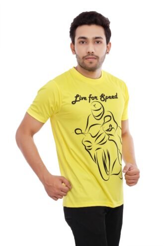 Yellow Casual Wear Designer Tshirt