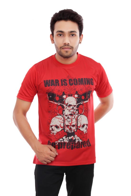 Red Design Casual Tees