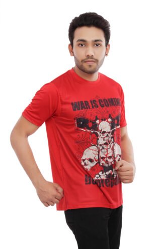 Red Design Casual Tees