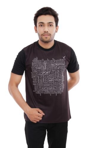 Black Print Casual Tshirt