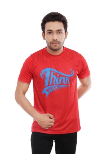 Red Print Think Casual Tshirt