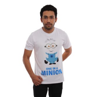 Minion Printed Casual White Tshirt