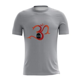 Om Design Grey Casual T-shirt