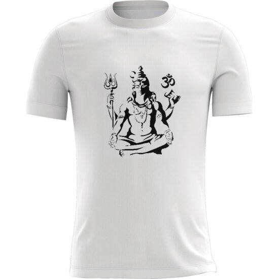 Shiva Design White Casual T-shirt