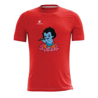 Casual Design Krishna T-shirt Red