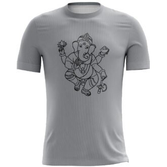 Ganesha Design Casual Grey T-shirt