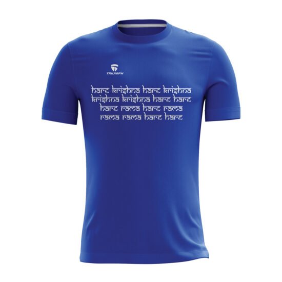 Krishna Slogan Blue T-shirt