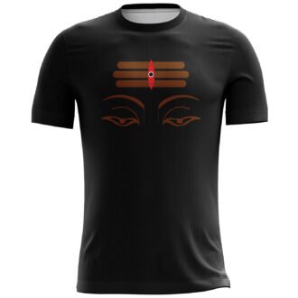 Shiva's Third Eye Printed Black Casual T-shirt