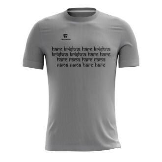 Krishna Slogan Grey T-shirt