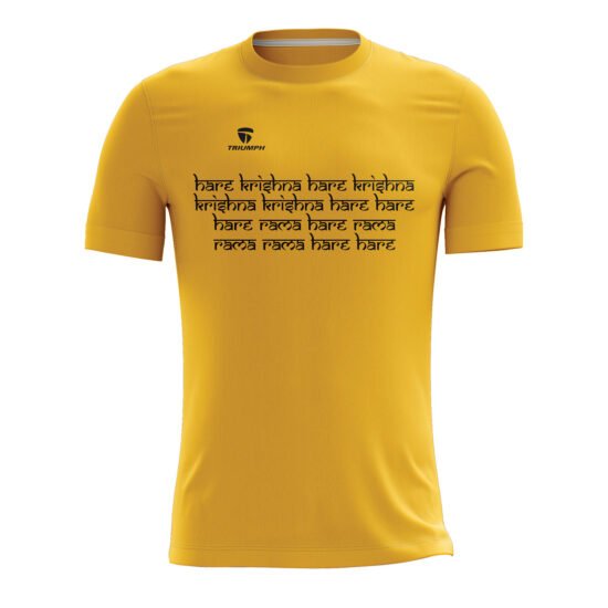 Krishna Slogan Yellow T-shirt