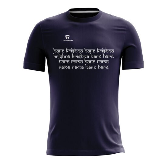 Krishna Slogan Dark Blue T-shirt