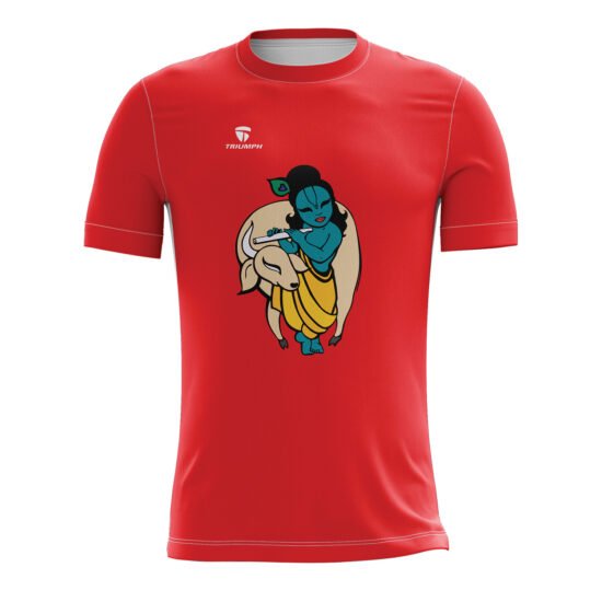 Krishna Design Red T-shirt