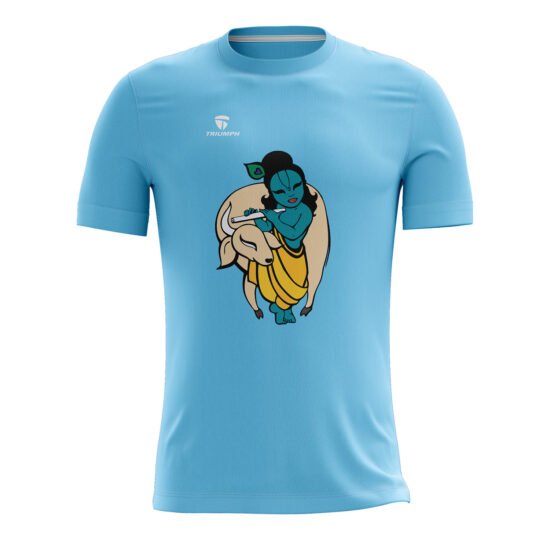 Krishna Design light Blue T-shirt