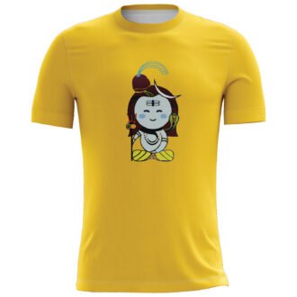 Shiva's Design Printed Casual T-shirt Yellow