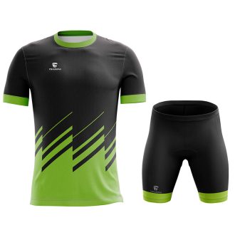 Round Neck Cycling T-Shirts and Gel Tech Padded Shorts for Men