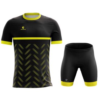 Polyester Half Sleeve T-shirt and Cycling Shorts for Men