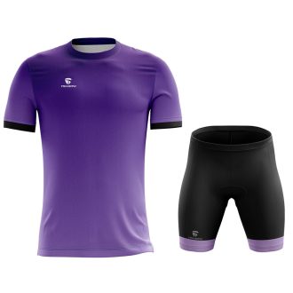 Foam Padded Cycling Shorts with Round Neck T-shirts