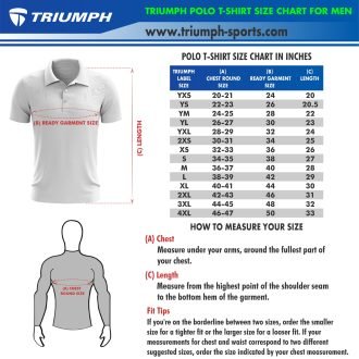 Polo T-Shirt Size Chart